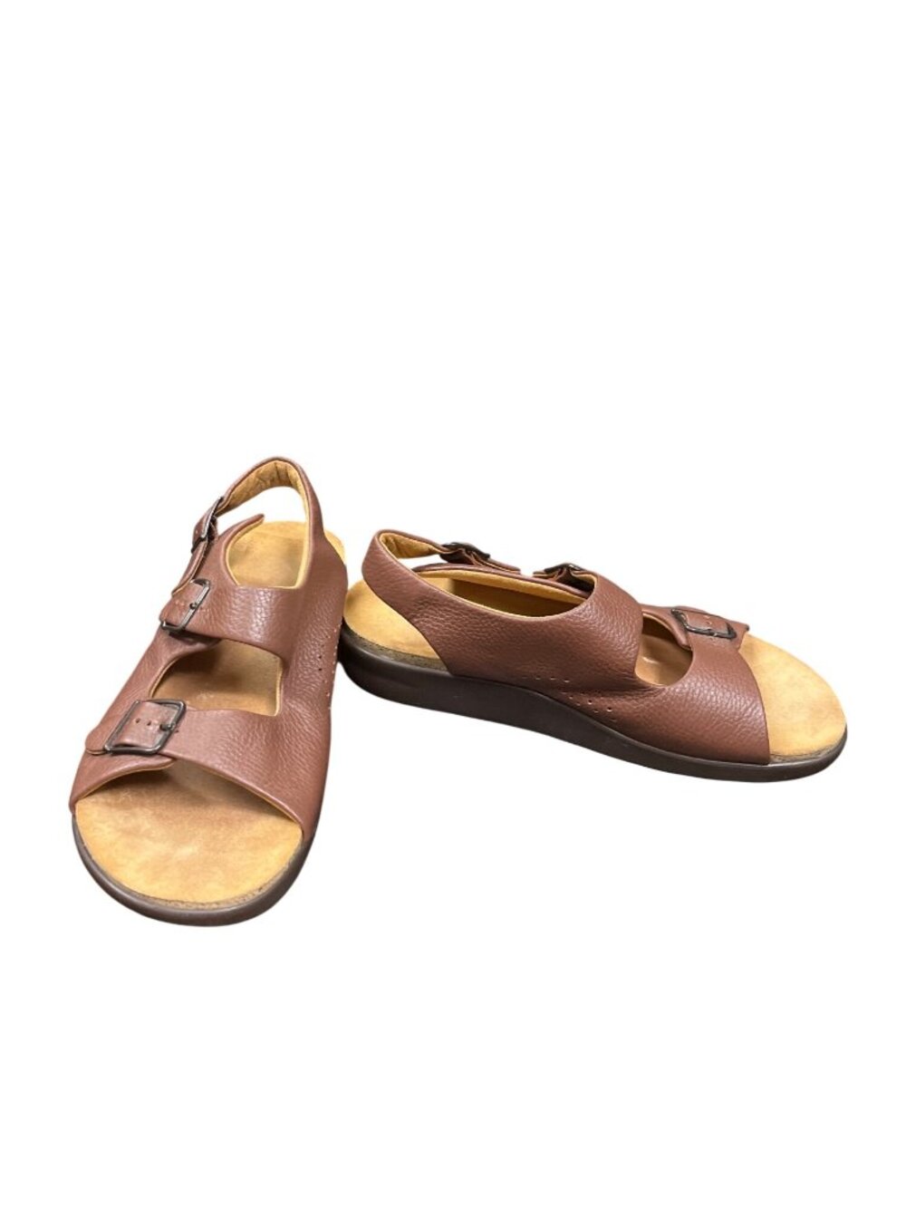 SAS TriPad Comfort Bravo mens brown leather casual sandals sz 11W SKU 10-339
